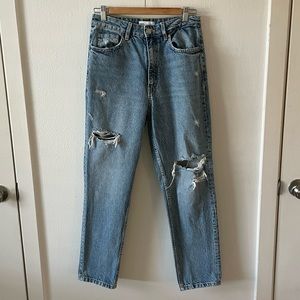 Zara Distressed Mom Jeans